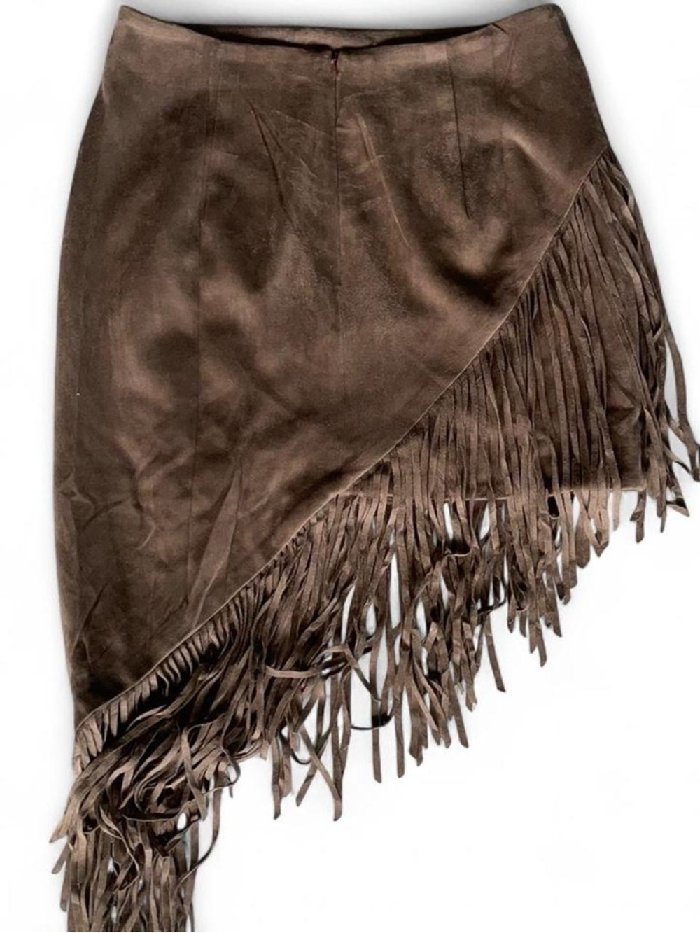 Three Bird Nest Wishlist Boho Fringe Midi Skirt Blue S